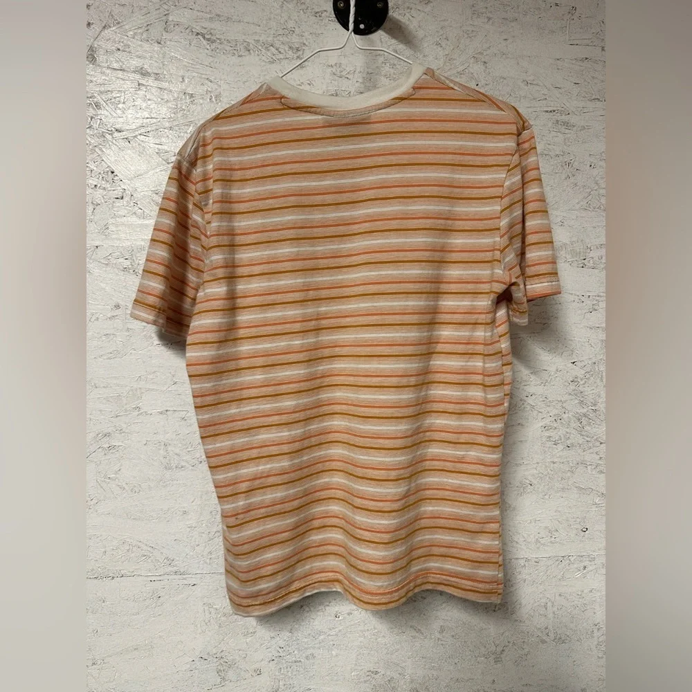 MTV Retro Orange and Cream Striped Tee